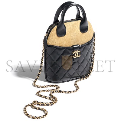CHANEL CLUTCH WITH CHAIN SUEDE CALFSKIN, SHINY LAMBSKIN AP4742 (18*17*6cm)